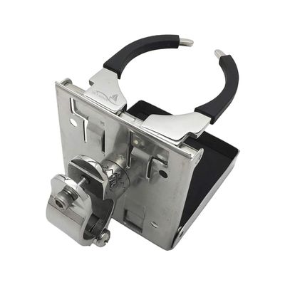 MARINE CITY Adjustable Folding Cup Holder, 304 Stainless Steel - Polished, 2-1/8 Inches to 3-3/8 Inches for Boat, Marines, Ships, Yachts (Small)