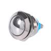 Car Push Button Switch, 19mm 3A Push Button Switch Round Shape Horn Momentary Switch Automotive Interior Accessories for Car (Silver), car Switch view 1