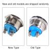 Car Push Button Switch, 19mm 3A Push Button Switch Round Shape Horn Momentary Switch Automotive Interior Accessories for Car (Silver), car Switch view 3