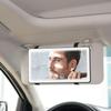 ZJchao USB-Powered Car Sun Visor Makeup Mirror with LED Fill Light, Touch Control Vanity Mirror for Women, Automotive Sunshade Cosmetic Driving Accessory view 3