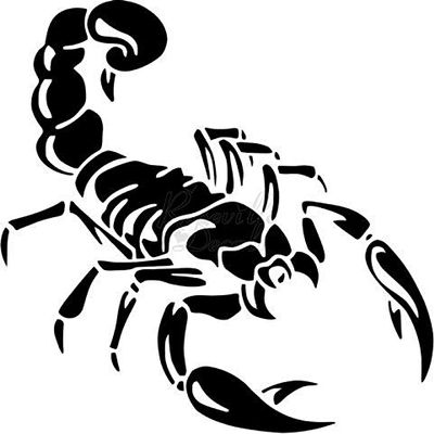 Roseville Decals Tribal Scorpion Vinyl Decal Sticker for Home Office Decor Vehicle Window Sign Size- [12 inch] / [30 cm] Tall and Color- Gloss White