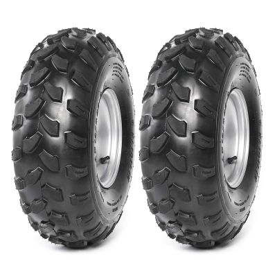 TDPRO 2PCS 19x7.00-8 Wheel Tires and Rims with 4 Bolt Pattern for ATV Go Kart Quad Bike 4 Wheelers