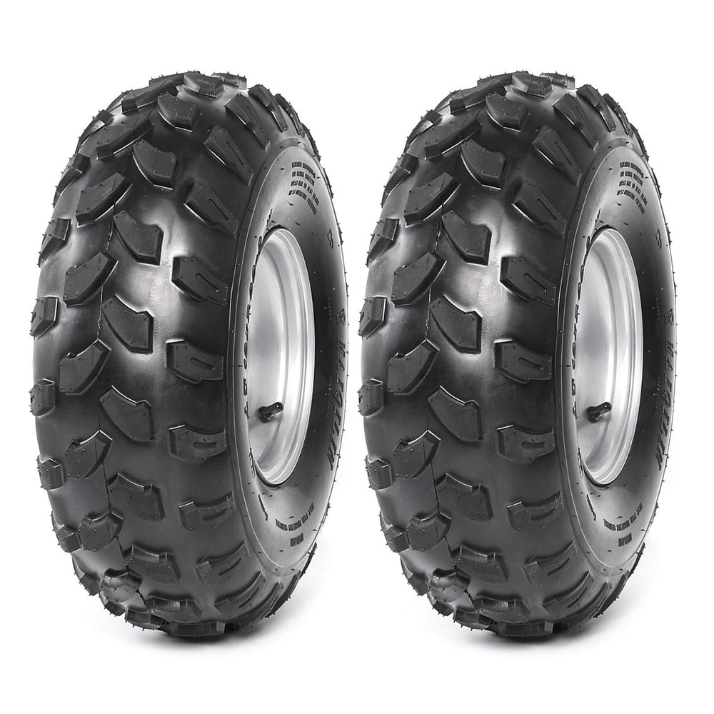 TDPRO 2PCS 19x7.00-8 Wheel Tires and Rims with 4 Bolt Pattern for ATV Go Kart Quad Bike 4 Wheelers