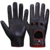 MGGMOKAY Mens Leather Driving Gloves Touchscreen Unlined, BlackRed, Medium view 1