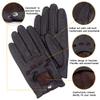 MGGMOKAY Mens Touchscreen Unlined Leather Driving Gloves,Brown,X-Large view 2