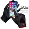 MGGMOKAY Mens Leather Driving Gloves Touchscreen Unlined, BlackRed, Large view 3