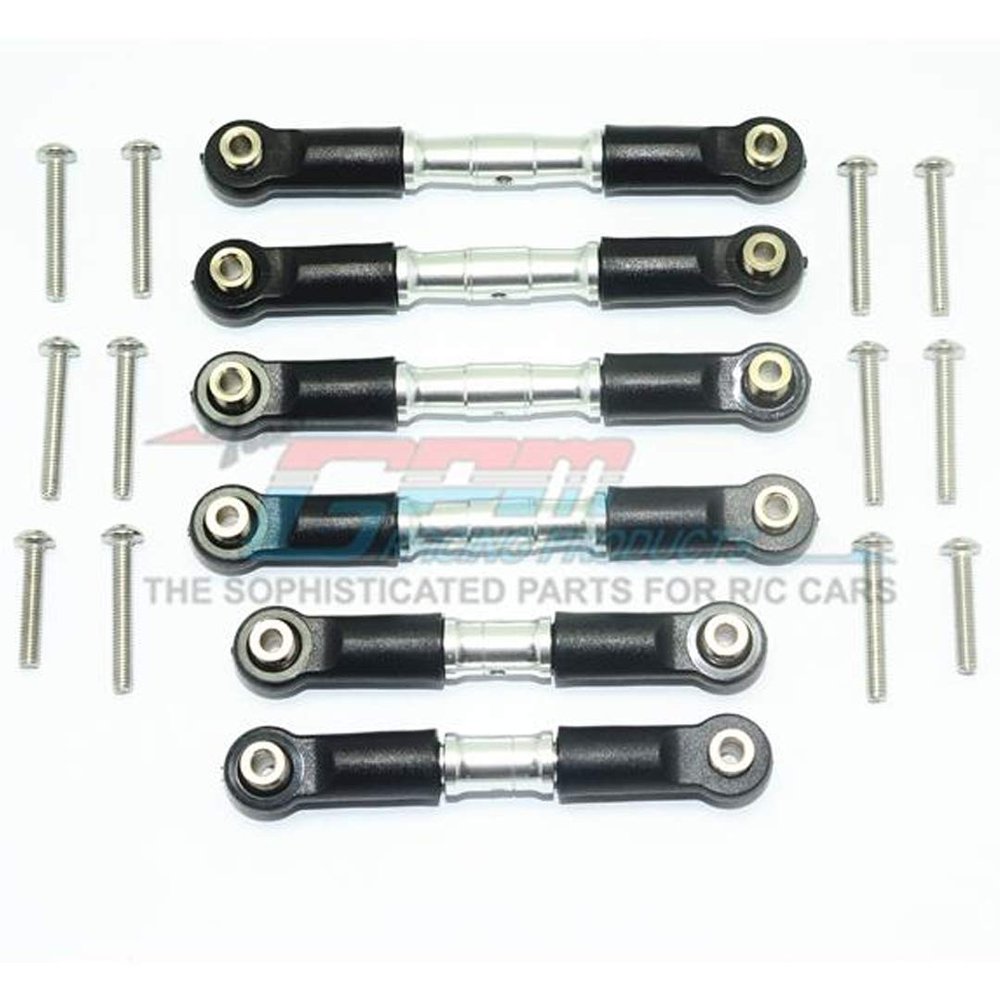 GPM Racing Stainless Steel Adjustable Tie Rods Silver : 4x4 Granite/Big Rock