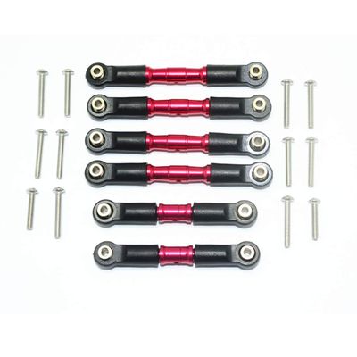GPM Racing Stainless Steel Adjustable Tie Rods Red : Granite 4X4 Mega MT