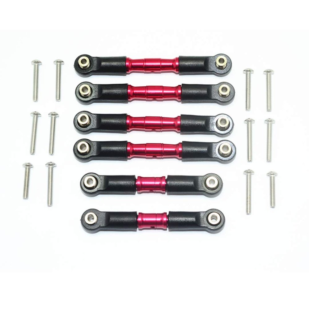 GPM Racing Stainless Steel Adjustable Tie Rods Red : Granite 4X4 Mega MT