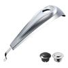 Moto Onfire Low-Profile, Tank Dash Console & Fuel Gas Tank Cap Fit for 2008-2020 Harley Touring, Street Glide, Road Glide (Barracuda Silver Denim, Chrome Gas Cap) view 1