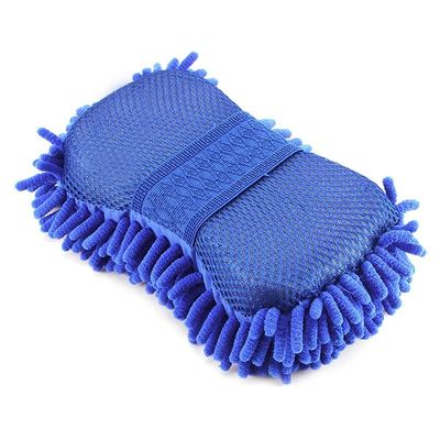 AnHua 1Pcs Car Cleaning Brush Cleaner Tools Microfiber Super Clean Car Windows Cleaning Sponge Product Cloth Towel Wash Gloves (Blue)