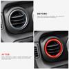 auovo Air Conditioner Vent Ring Interior Accessories for Wrangler JL 2018-2023 Gladiator JT 2020-2023 Dashboard Air Conditioning Vent Outlet Trim Cover Aluminum Alloy (Red, 2018-2023) view 3