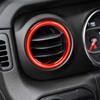 auovo Air Conditioner Vent Ring Interior Accessories for Wrangler JL 2018-2023 Gladiator JT 2020-2023 Dashboard Air Conditioning Vent Outlet Trim Cover Aluminum Alloy (Red, 2018-2023) view 4