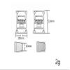 R/C Scale Accessories : Taillight Cover (Style B) For Axial SCX10 III Jeep Jl Wrangler AXI03007-4Pc Set Silver view 2