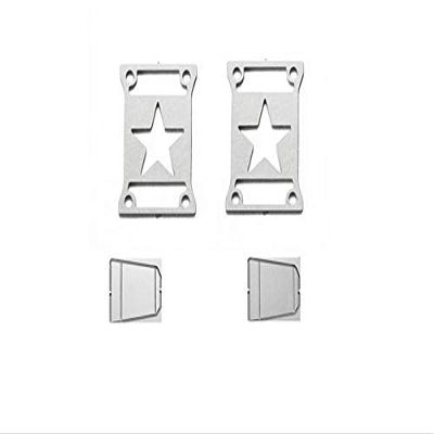 R/C Scale Accessories : Taillight Cover (Style A) For Axial SCX10 III Jeep Jl Wrangler AXI03007-4Pc Set Silver