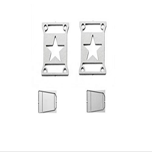 R/C Scale Accessories : Taillight Cover (Style A) For Axial SCX10 III Jeep Jl Wrangler AXI03007-4Pc Set Silver