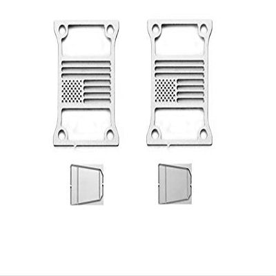 R/C Scale Accessories : Taillight Cover (Style C) For Axial SCX10 III Jeep Jl Wrangler AXI03007-4Pc Set Silver