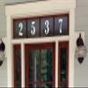 Burgundy - Custom Transom Window Numbers - 8" Tall - Vinyl Decal - Home Address House Door Office - Die Cut Sticker view 1