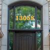 Burgundy - Custom Transom Window Numbers - 8" Tall - Vinyl Decal - Home Address House Door Office - Die Cut Sticker view 2