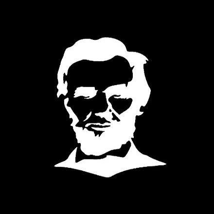Abe Lincoln Cool Abe MKR Decal Vinyl Sticker |Cars Trucks Walls Laptop|White|5.5 x 3.9 in|MKR1497
