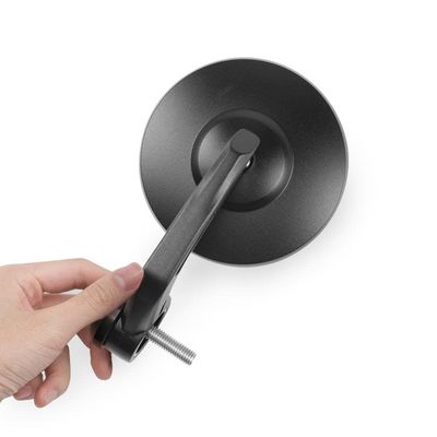 KiWAV Motorcycle Bar End Mirrors Bob Black compatible for M8 Threaded Handlebar