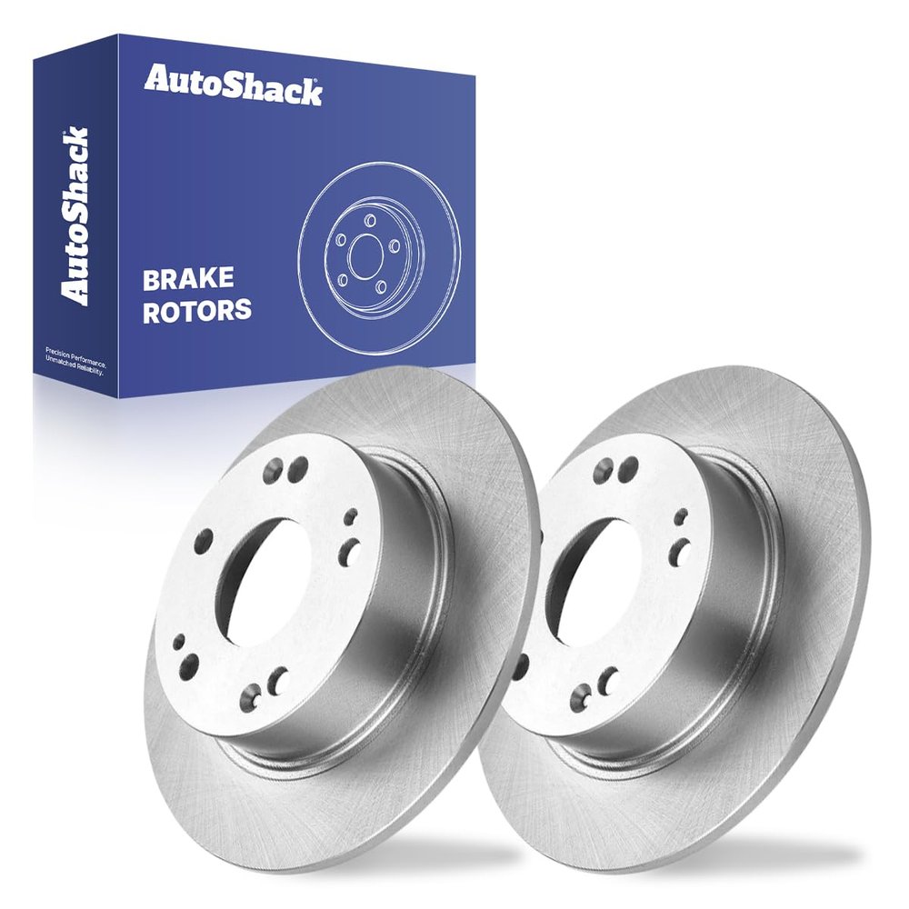 AutoShack Rear Solid Brake Rotors 10.22" (259.5 mm), 2pcs