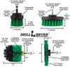 Drillbrush Green Drill Power Kitchen Scrub Brush Kit Oven Cleaning Drillbrush Attachment Drill Scrubber Attachment for Dishes Stove Cleaning Brush for Drill view 4