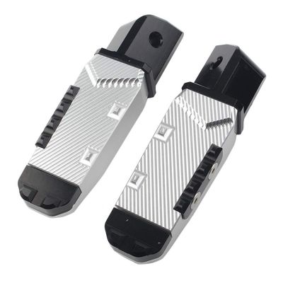 FSFY Rear Pedal Footrest Motorcycle Rear Passenger Foot Pegs for Kawasaki ZX10R ZX6R ZX9R Z650 Z750 Z800 Z900 Z1000 Silver