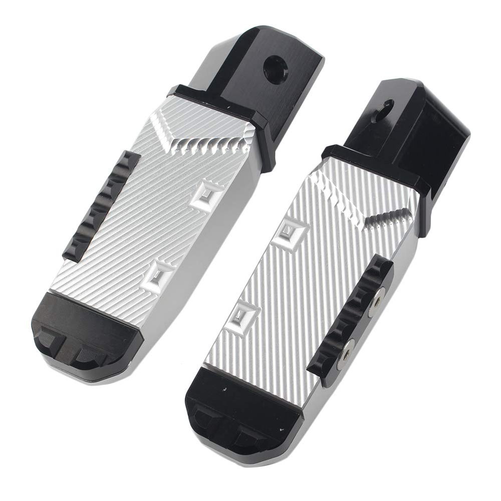 FSFY Rear Pedal Footrest Motorcycle Rear Passenger Foot Pegs for Kawasaki ZX10R ZX6R ZX9R Z650 Z750 Z800 Z900 Z1000 Silver