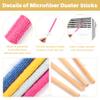 AUEAR, 8 Pack Microfiber Detail Duster Sticks Crevice Cleaning Tool for Home Car The Smallest Spaces view 3