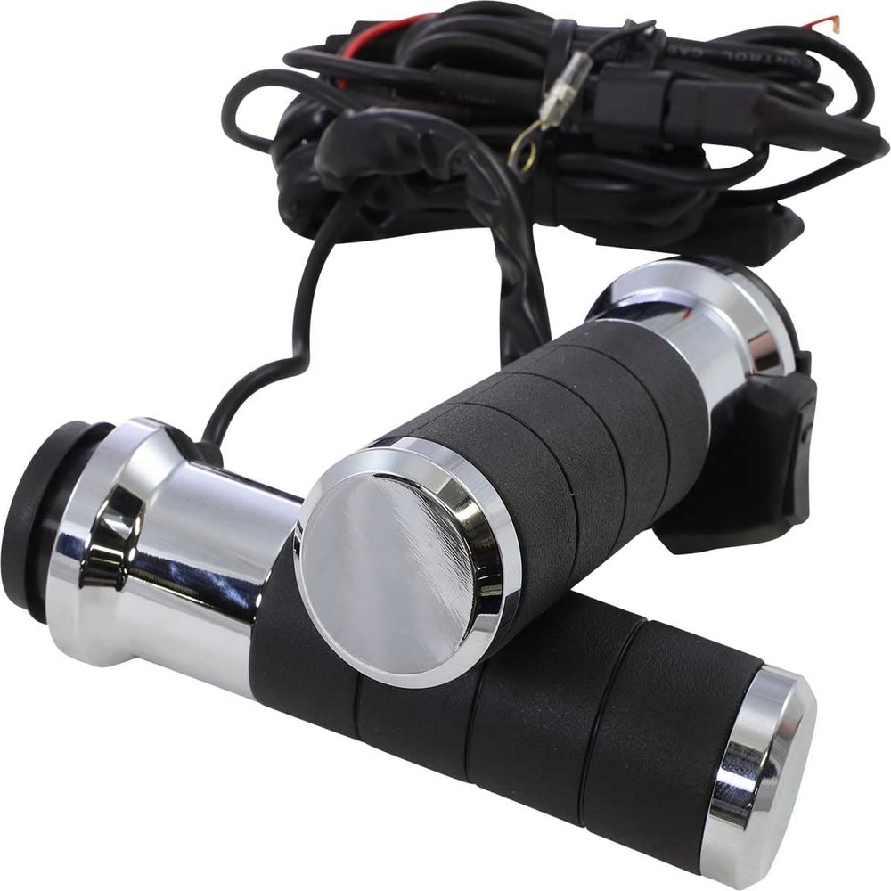 Koso North America AX068M00 Throttle-By-Wire Titan-X Heated Grips - Chrome