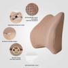 TISHIJIE Memory Foam Lumbar Support Pillow for Car - Back Support for Car Seat (Beige) view 2