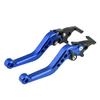 Akozon 1 Pair CNC Aluminum Alloy Motorcycle Scooter Modification Double Disc Brake Lever Double Disc Clutch Brake Levers (Blue) view 1