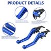 Akozon 1 Pair CNC Aluminum Alloy Motorcycle Scooter Modification Double Disc Brake Lever Double Disc Clutch Brake Levers (Blue) view 2