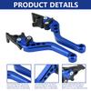 Akozon 1 Pair CNC Aluminum Alloy Motorcycle Scooter Modification Double Disc Brake Lever Double Disc Clutch Brake Levers (Blue) view 3
