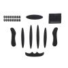 PAXLamb Helmet Padding Kit 27PCS Bicycle Replacement Universal Foam Pads Set Helmet Cushions for Bike Cycling Motorcycle Helmet (Black) view 1