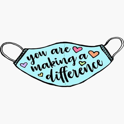 You are Making a Difference - wear a mask - Stay Home - Sticker Graphic - Auto, Wall, Laptop, Cell, Truck Sticker for Windows, Cars, Trucks