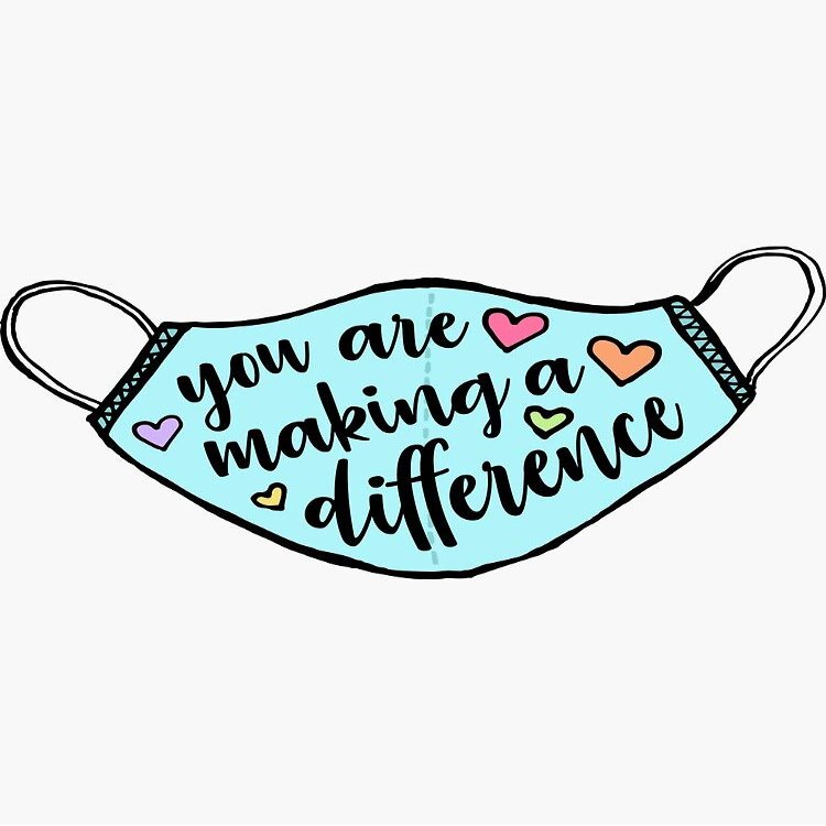 You are Making a Difference - wear a mask - Stay Home - Sticker Graphic - Auto, Wall, Laptop, Cell, Truck Sticker for Windows, Cars, Trucks