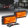TRUE MODS 2pc 2.5" Amber LED Trailer Marker Light w/Black Bezel [DOT FMVSS 108] [SAE P2PC] [Surface Mount] [Waterproof IP67] Side Marker Lights for Trailer Truck view 1