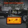 TRUE MODS 2pc 2.5" Amber LED Trailer Marker Light w/Black Bezel [DOT FMVSS 108] [SAE P2PC] [Surface Mount] [Waterproof IP67] Side Marker Lights for Trailer Truck view 2