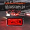 TRUE MODS 2pc 2.5" Red LED Trailer Marker Light w/Chrome Bezel [DOT FMVSS 108] [SAE P2PC] [Surface Mount] [Waterproof IP67] Side Marker Lights for Trailer Truck view 2