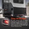 TRUE MODS 2pc 2.5" Red LED Trailer Marker Light w/Chrome Bezel [DOT FMVSS 108] [SAE P2PC] [Surface Mount] [Waterproof IP67] Side Marker Lights for Trailer Truck view 3