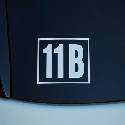 Army 11-B Infantry Vinyl Decal - Choose Size and Color! (V619) (White, 8" X 4.75")