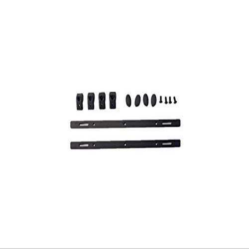 R/C Scale Accessories : Aluminum Roof Fixed Guide Rail For 1:10 Crawlers - 14Pc Set Black