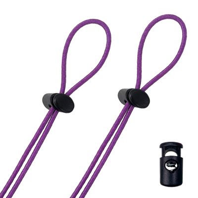 Flow Goggle Strap Kit (2-Pack) - Replacement Bungee Cord Straps for Swim Goggles (Solid Purple)