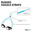 Flow Goggle Strap Kit (2-Pack) - Replacement Bungee Cord Straps for Swim Goggles (Solid Purple) view 4
