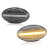 VIPMOTOZ For 2002-2008 Mini Cooper R50 R53 Hatchback R52 Convertible Amber LED Strip Side Indicator Light Front Fender Turn Signal Lamp Replacement, Chrome Housing, 2-Piece Driver & Passenger Side Set view 1
