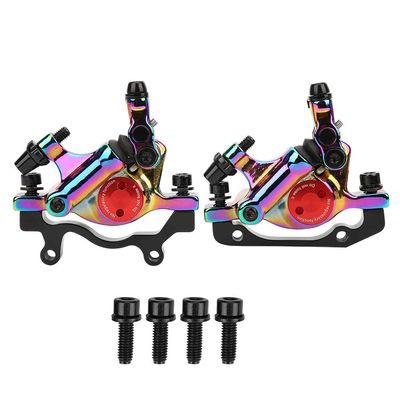 Keenso Aluminium Alloy Hydraulic Disc Brake HB-100 Hydraulic Disc Brake Set for Mountain Road (Colorful) Riding Racks and Storage