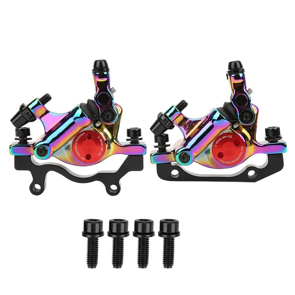 Keenso Aluminium Alloy Hydraulic Disc Brake HB-100 Hydraulic Disc Brake Set for Mountain Road (Colorful) Riding Racks and Storage