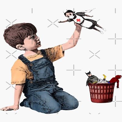 Colored Game Changer - Banksy - Sticker Graphic - Auto, Wall, Laptop, Cell, Truck Sticker for Windows, Cars, Trucks